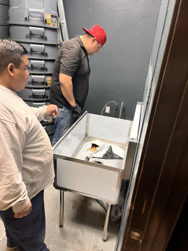 Commercial plumbing and sink installation in Grahms